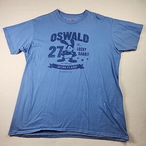 Disneyland Disney Parks Oswald the Lucky Rabbit Blue Shirt Top Unisex XL